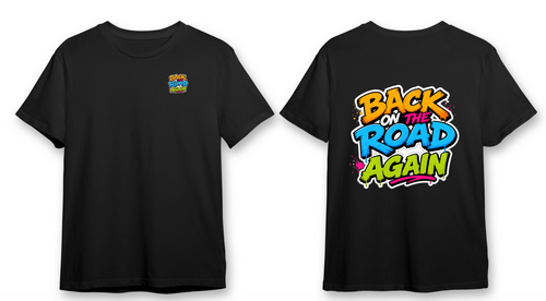 Back On The Road Again t-shirt front and back